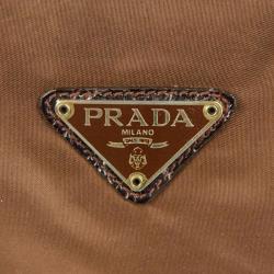 مملوكة مسبقًا Prada Brown Nylon and Leather trim Tote