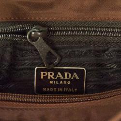 مملوكة مسبقًا Prada Brown Nylon and Leather trim Tote