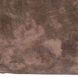 Pre Owned Prada Brown Suede Top Handle Tote 