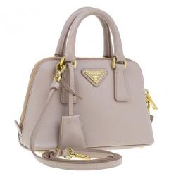 Pre Owned حقيبة برادا سافيانو بلاش فيرنيس ميني بروميناد