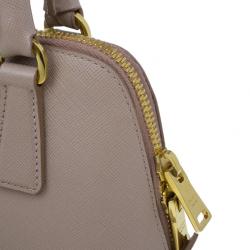 Pre Owned حقيبة برادا سافيانو بلاش فيرنيس ميني بروميناد