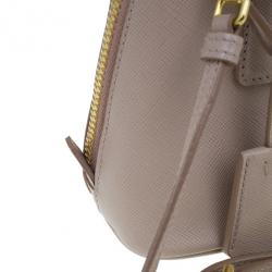 Pre Owned حقيبة برادا سافيانو بلاش فيرنيس ميني بروميناد