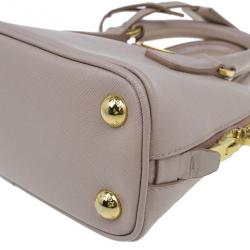 Pre Owned حقيبة برادا سافيانو بلاش فيرنيس ميني بروميناد