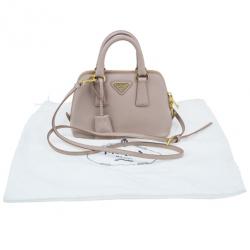 Pre Owned حقيبة برادا سافيانو بلاش فيرنيس ميني بروميناد