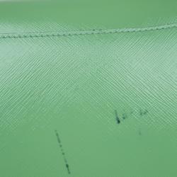 Pre Owned Prada Green Saffiano Lux Convertible Boston Bag