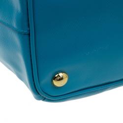 Pre Owned Prada Turquoise Patent Shopping Tote