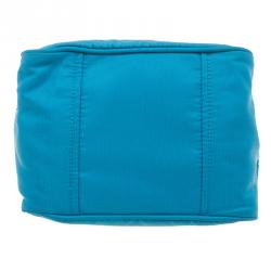 مملوكة مسبقًا حقيبة يد برادا تيسوتو فيتيلو شراشيب جلد أزرق سماوي 