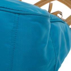 مملوكة مسبقًا حقيبة يد برادا تيسوتو فيتيلو شراشيب جلد أزرق سماوي 