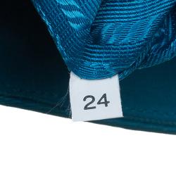 مملوكة مسبقًا حقيبة يد برادا تيسوتو فيتيلو شراشيب جلد أزرق سماوي 