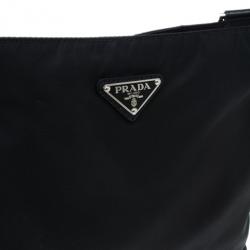 Pre Owned Prada Black Nylon Messenger Bag