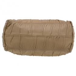 Pre Owned Prada Beige Leather Large Nappa Gaufre Tote