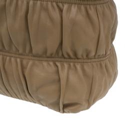 Pre Owned Prada Beige Leather Large Nappa Gaufre Tote