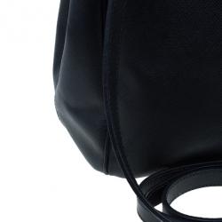 مملوكة مسبقًا Prada Black Saffiano Small Lux Double Zip Tote