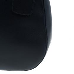 Pre Owned Prada Black Saffiano Cervo Hobo