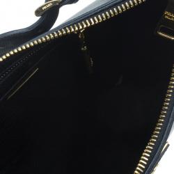 Pre Owned Prada Black Saffiano Cervo Hobo
