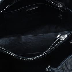 Pre Owned حقيبة يد توت برادا فوكو نابا جاوفر أيدي جلد مزدوجة