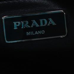 Pre Owned حقيبة يد توت برادا فوكو نابا جاوفر أيدي جلد مزدوجة