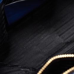 Pre Owned Prada Blue Leather Twin Pocket Tote