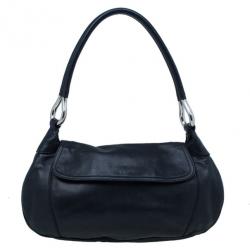 مملوكة مسبقًا Prada Black Leather Shoulder Bag
