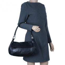 مملوكة مسبقًا Prada Black Leather Shoulder Bag