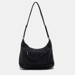 Pre Owned Prada Black Nylon and Leather Shoulder Bag