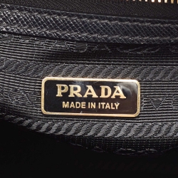 Pre Owned Prada Black Saffiano Patent Leather Small Promenade Satchel