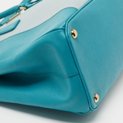 مملوكة مسبقًا Prada Blue Saffiano Leather Medium Galleria Tote