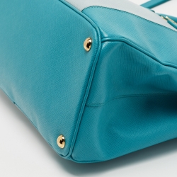 مملوكة مسبقًا Prada Blue Saffiano Leather Medium Galleria Tote