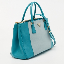 مملوكة مسبقًا Prada Blue Saffiano Leather Medium Galleria Tote