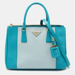 مملوكة مسبقًا Prada Blue Saffiano Leather Medium Galleria Tote