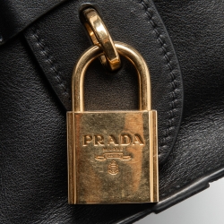 Pre Owned Prada Black Saffiano Lux and City Leather Esplanade Tote