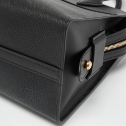 Pre Owned Prada Black Saffiano Lux and City Leather Esplanade Tote