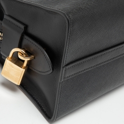 Pre Owned Prada Black Saffiano Lux and City Leather Esplanade Tote