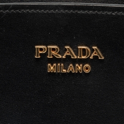 Pre Owned Prada Black Saffiano Lux and City Leather Esplanade Tote