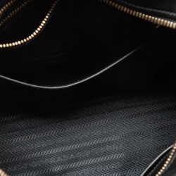 Pre Owned Prada Black Saffiano Lux and City Leather Esplanade Tote