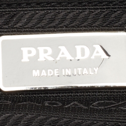 Pre Owned Prada Purple Suede Buckle Flap Baguette Bag