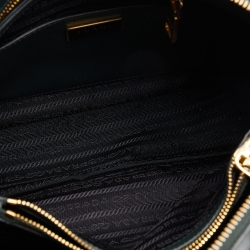 Pre Owned Prada Dark Green Saffiano Lux Leather Medium Promenade Bag