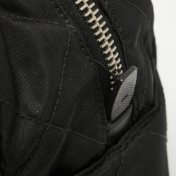 Pre Owned Prada Black Quilted Nylon Chain Satchel