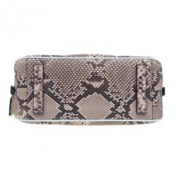 Pre Owned Prada Brown Python Mini Satchel