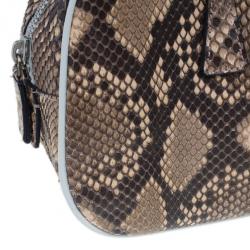 Pre Owned Prada Brown Python Mini Satchel