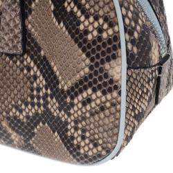 Pre Owned Prada Brown Python Mini Satchel