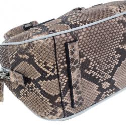 Pre Owned Prada Brown Python Mini Satchel