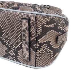 Pre Owned Prada Brown Python Mini Satchel