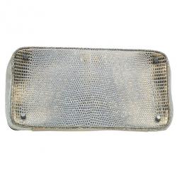 Pre Owned Prada Beige Lizard Leather Mini Bag