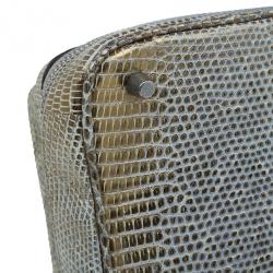 Pre Owned Prada Beige Lizard Leather Mini Bag