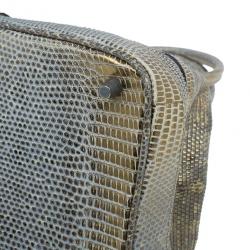 Pre Owned Prada Beige Lizard Leather Mini Bag