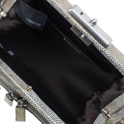 Pre Owned Prada Beige Lizard Leather Mini Bag