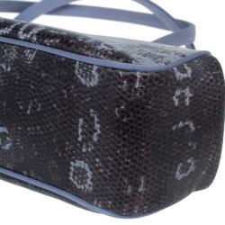 Pre Owned Prada Mauve Lizard Satin Small Handle Bag