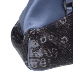 Pre Owned Prada Mauve Lizard Satin Small Handle Bag