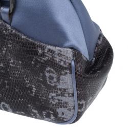 Pre Owned Prada Mauve Lizard Satin Small Handle Bag